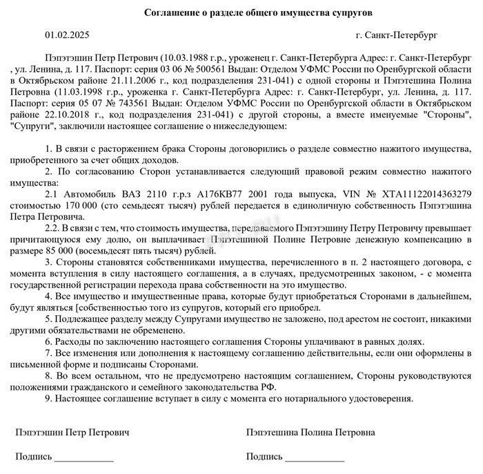 Нормативные акты, регулирующие компенсацию за долю в имуществе супругов