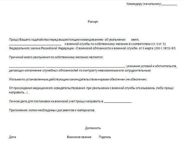 Основные положения документального оформления расторжения контракта в Национальной гвардии